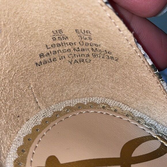 Sam Edelman Yaro Snakeskin Block Heel Open Toe Ankle Buckle Strap Sandals Pumps - Picture 5 of 8